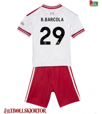Liverpool Bradley Barcola #29 Borta Kläder Barn 2026-27 Kortärmad (+ Korta byxor)